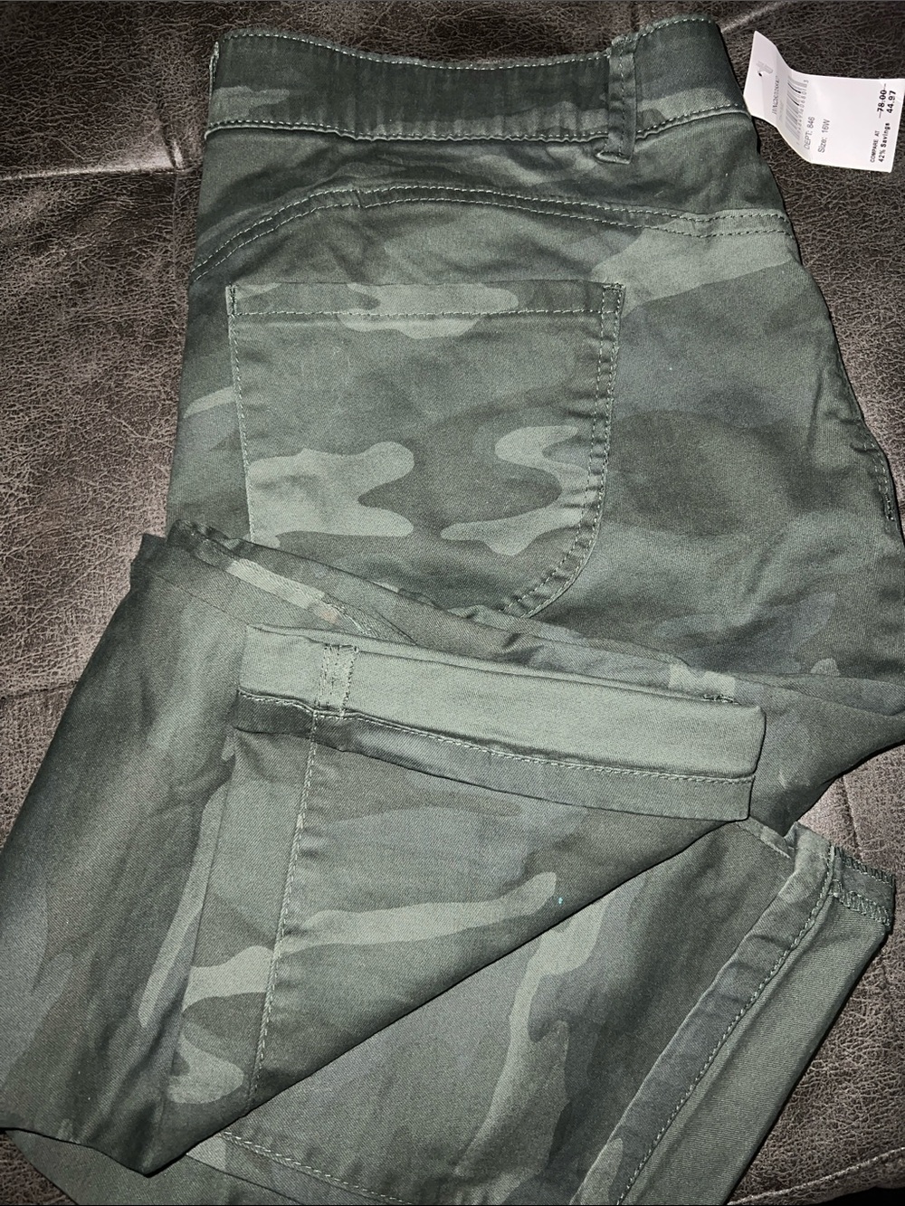 Democracy Olive Camo Straight-Leg Pants